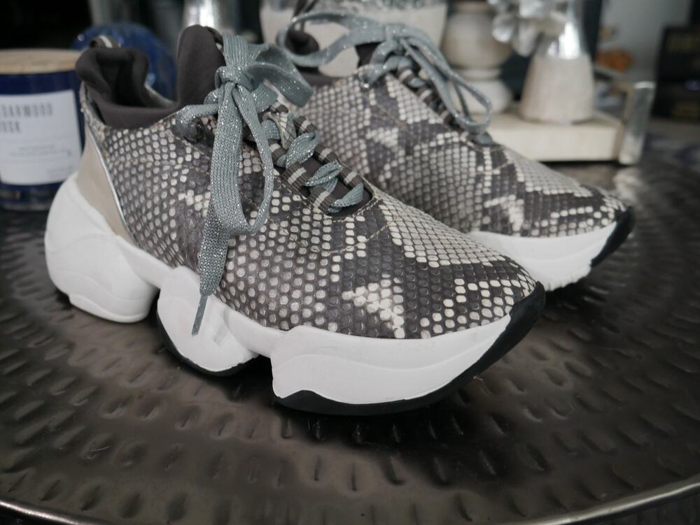 Gorgeous NEW CUADRA Python Skin & Leather Tennis Shoes Sneakers 8.5 25.5 $575